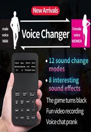 Changeur de voix en ligne Changeur de voix masculine à un mini adaptateur de femme 8 Modes de changement de microphone Dusineur Téléphone Game Sound Converter231y8687952