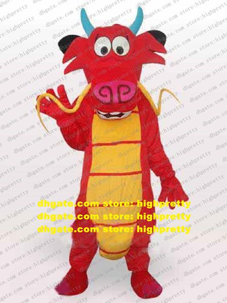 Costume de mascotte de dragon de Mushu Red Live