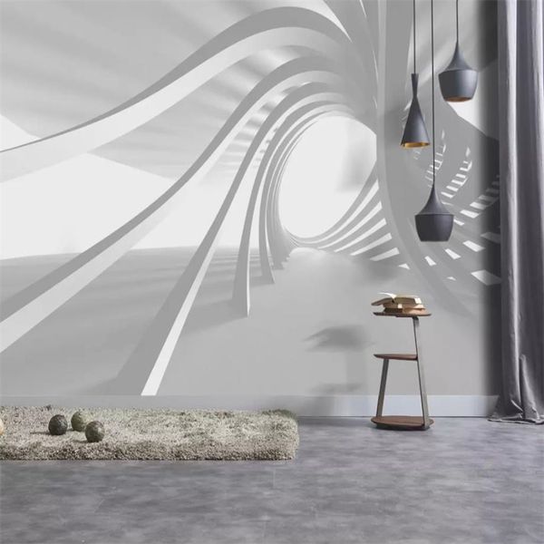Salon Chambre à coucher Fond d'écran Mural 3D Sétéoscopique Relief Géométrique Utilisé pour décoration de fond Fond d'écran Nordic