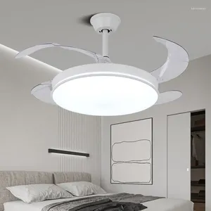 Le ventilateur de plafond de salon allume la lampe intelligente de maison de salle à manger de chambre à coucher