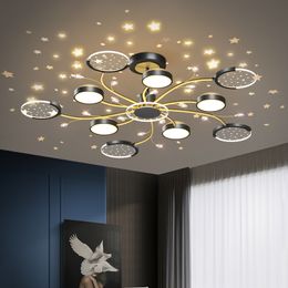 Luces de techo para salón, ambiente minimalista moderno, cielo estrellado, lámpara de comedor, lámparas decorativas nórdicas para estudio y dormitorio