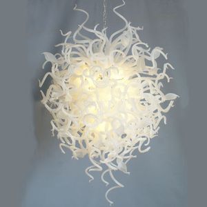 Woonkamer kroonluchter lamp witte kleur moderne sfeer eetkamer slaapkamer hanglamp luxe hoogwaardige huishoudelijke ronde kroonluchter 32 bij 40 inches