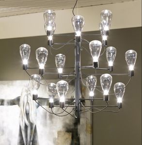 Woonkamer kroonluchter moderne eenvoudige creatieve LED glas / nordic design gepersonaliseerde restaurant retro-Amerikaanse kunstlampen