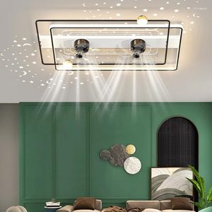 Décoration décoration du salon ventilateurs de plafond LED avec des lumières télécommande Ventilateur de salle à manger éclairage intérieur