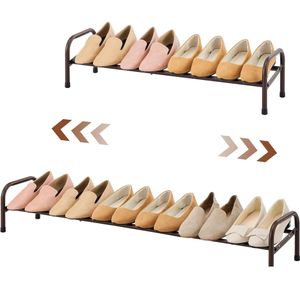 Meubles de salon Gewud Étagère à chaussures à 1 niveau Largeur extensible Organisateur de rangement pour étagère réglable 41,53 Métal debout pour chambre à coucher Drop Otkkv