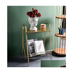 Muebles de la sala Sofá Mesa Luz de lujo Creative Simple Ins Magazine Almacenamiento Drop entrega Home Garden Dh7by
