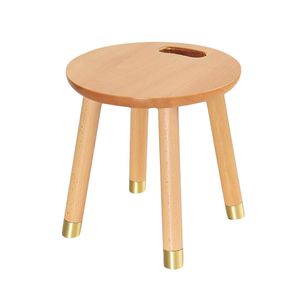 Muebles de sala de estar taburetes de madera sólida para el hogar gente perezosa cambia zapatos Use taburetes de mesa de café taburetes bajos para niños