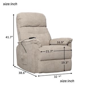 Woonkamermeubilair Amerikaanse voorraad Power Lift-stoel Zachte stoffen fauteuil Loungebank met afstandsbediening Pp192501Aaa Drop Delivery Home Ga Dhjbx