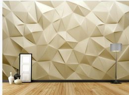 woonkamer behang beige geometrische wallpapers stevige achtergrond muur decoratief behang