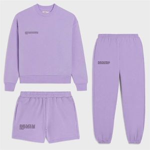 [Livivio] Lente Fashion Outfits voor Dames Trainingspak Sweatshirt Sweatpants en Shorts Casual Sports Sweatsuits Losse Fit Vrouw 210803