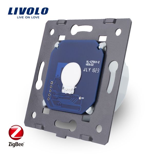 Base Livolo de l'écran tactile ZigBee interrupteur mural interrupteur intelligent, sans panneau de verre, norme européenne, AC 220 ~ 250 V, VL-C701Z T200605