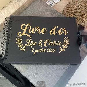 Livre d'or Bruiloft Stickers Gastenboek Handtekening Vinyl Decals Gepersonaliseerde Geschenken Kaarten Doos Vinyl Sticker Decor