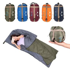 Lixada 190 * 75 cm enveloppe Sac de couchage adulte camping extérieur camping randonnée mini sac de couchage plage de marche