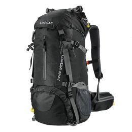 Lixada 50L Bolsas de viaje grandes impermeables Mochila de nailon Mochila deportiva al aire libre con cubierta para la lluvia Camping Escalada Mochila de trekking 231225