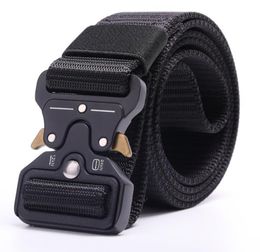 Lixada ceintures tactiques ceinture en Nylon avec boucle en métal réglable ceinture d'entraînement robuste accessoires de chasse