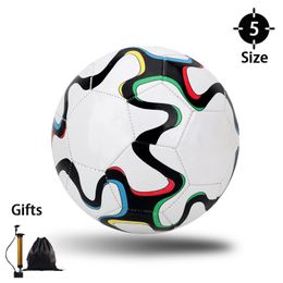 Liyafei Size 5 volwassenen Man's voetballen Voetballen Training Outdoor Indoor Standaard Futsal Football Free Air Pump Bag