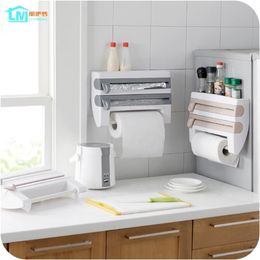Liyimeng keukenpapier houder hanger tissue roll rand rek badkamer toilet wastafel deur hangende organizer opberg haakhouder rek T200425