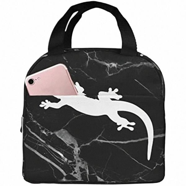 lézard-gecko-reptile-sacs à lunch, boîte à lunch isolée sac de pique-nique sac fourre-tout isotherme pour femme homme garçon fille bureau travail école 07Kv #