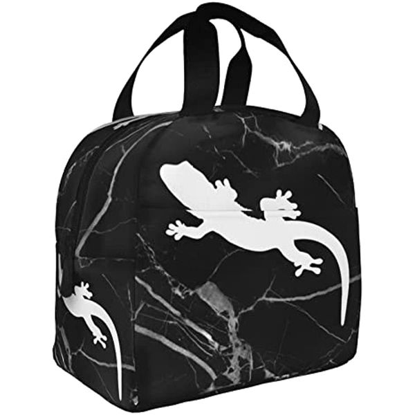 Lézard-gecko-reptile-lunch-sacs, sac à lunch isolé sac de pique-nique sac à coller le sac fourre-tout pour femme boy girl girl to work school