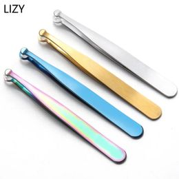 LIZY Rvs Wimpers Pincet Neus Wenkbrauw Trimmer Haar Trimmen Tool Ronde Tip Clip Make Cosmetische Gereedschap 240124