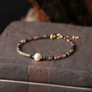 Ljhmy Natural Tourmaline Stone Bracelet Eau de perle