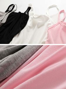 LJMOFA 2024 Kids Underwear Modèle Coton Tank Candy Colored Girls Vest Children Singlet Tops Under-Shirt pour 3-10T B223