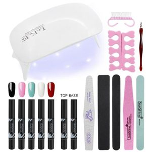 Lke uv gel nail art kits led nageldroger manicure set uv gel polish pen set voor extension lak lak manicure tools kit2413633