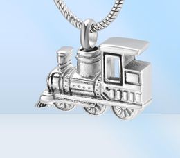 LKJ10001 Nouvelle arrivée Mini Train personnalisé pour les cendres humaines KeepSake Urn Collier en acier inoxydable Crémation commémorative bijoux9972776