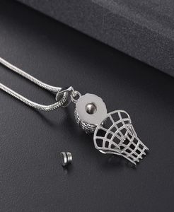 LKJ10522 SILVER TONE BASKBALL CREMATION PENDANT Memorial Urn ketting Roestvrij staal Human Ashes Holder Keepsake3954247