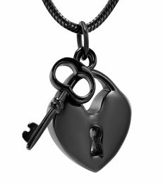 LKJ11532 Design de verrouillage de clé vous tiennent dans m entendre le collier Urn Memorial Collier en acier inoxydable Casquet Urn Funeral Blank Gravable2881860