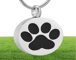 LKJ9738 DOGCAT PAW PRINT MEMORAL URN JIANILRIE ROND CONCEMPTION DE PETISE DE PET SOUPALE