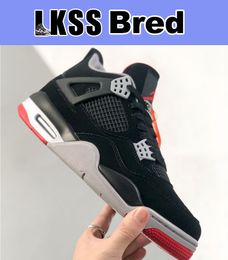 LKSS Bred Jumpman 4 4s Zapatos OG Zapatillas de baloncesto para hombre Zapatillas deportivas