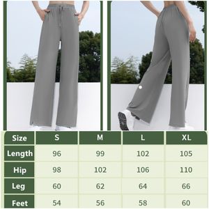 LL-005 Pantalones de mujer Trajes de yoga Biros acampanados Cintura alta de alta cintura Floja Sport Gym Fit Belly Bell-Bottomed Long Spry Drawstring