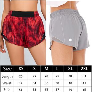 LL 0102 Dames Yoga-outfit Gevoerde shorts voor meisjes Hardlopen Dames Casual cheerleaders Korte broek Trainer voor volwassenen Sportkleding Oefening Fitnesskleding Ademend