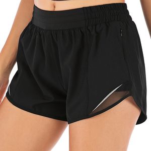 LL 0102 Femmes Yoga Outfit Shorts Running Ladies Pom-pom girls Pantalons courts Adulte Entraîneur Sportswear Exercice Fitness Wear Respirant Doublé