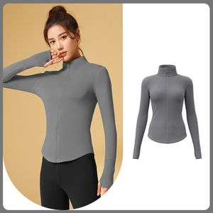 LL-037 Fitnesskleding Cardigan Sportkleding voor dames Yoga-outfits Buitenste Nauwsluitende jassen Outdoorkleding Vrijetijdskleding voor volwassenen Hardlopen Gym Oefening Lange mouw Tops Rits