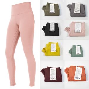 LL-12333 Tenues de yoga pour femmes Pantalons Pantalons Skinny Pantalons Collants Slim Excerise Sport Gym Running Trainer Pantalon Long Taille Élastique Respirant