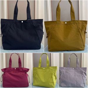 LL-139 Merk Dames Tote Gym Yoga Handtassen Messenger Bags Buiten Reizen Meisjes Plunjezak Casual Oefening Spullen Zakken Grote Capaciteit Mode