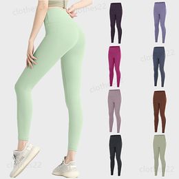 LL-152 Hoge taille yoga leggings vrouwen fiess panty's naakte lopende sportbroek naadloze lu sport leggins energie gym kleding outfits