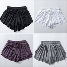 LL-180 Femme Yoga Parent-Child Child High Waist Shorts Exercice Tennis Pantalon Short Fitness Wear Girls Running Elastic Adult Pantal