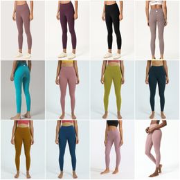 LL-1903 Vrouwen Yoga Outfit Meisjes Lange Broek Hardlopen Hoge Taille Legging Dames Casual Outfits Volwassen Gym Sportkleding Oefening Fitness Wear3