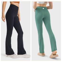 Pantalon de sport décontracté pour femmes, haute élasticité, sensation nue, mode sport, hanches fines, micro-la, Yoga, LL-1911