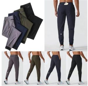 LL-2023 Hommes Jogger lu pantalons longs Sport Yoga tenue séchage rapide cordon poches de gymnastique pantalons de survêtement pantalons hommes décontracté taille élastique fitness