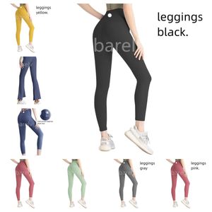 LL 2023 Yoga Lu Align Leggings Femmes Shorts Pantalons Cropped Tenfits Lady Sports Yoga Pantalon Pantalon Exercice Fitness Wear Girls Running Leggings Gym Slim Fit Align Pantal