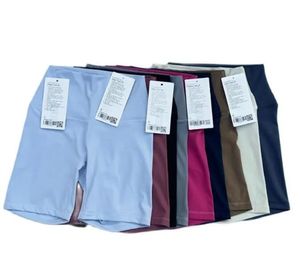 LL 2023 – Leggings de Yoga LU pour femmes, Shorts courts pour dames, vêtements d'exercice, de course, de gymnastique, coupe cintrée, pantalons d'alignement