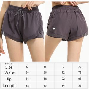 LL-2028 Femmes Yoga Tenues Taille Haute Sportswear Cheerleaders Shorts Exercice Fitness Porter Gym Pantalon Court Filles Courir Élastique Cordon