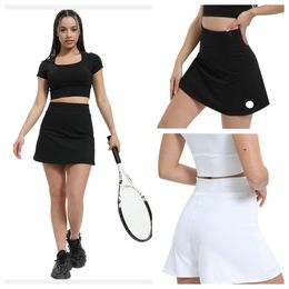 LL-2088 Lu Dames Yoga Tennis Tempo Rivaal Rok Gymkleding Dames Designerkleding Outdoor Sport Hardlopen Fitness A-lijn Sport Yoga Korte Rok