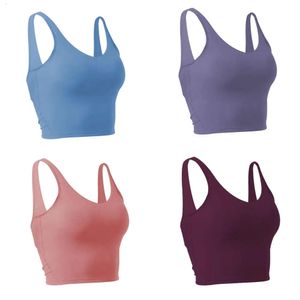 LL-22 yoga-uitlijntank dames sport bra klassiek populaire fiess boter zachte tank gym gewassen yoga vest schoonheid back schokbestendigheid met verwijderbare borstkussengroothandel