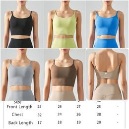 LL-316 Femmes Yoga Outfit Gilet Filles Courir Ajusté Soutien-Gorge Dames Casual Yoga Tenues Vêtements De Sport Pour Adultes Exercice Gym Fitness Porter Séchage Rapide Hauts Respirant