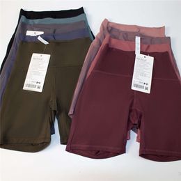 Short de Yoga pour femmes, tenue de course, pantalon Slim, exercice, taille haute, vêtements de Fitness, Sport élastique pour filles, LL-6149